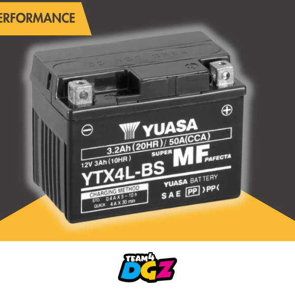 YUASA Motorcycle Battery YTX4L-BS