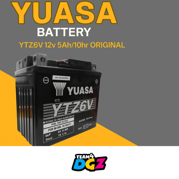 YUASA Motorcycle Battery YTZ6V