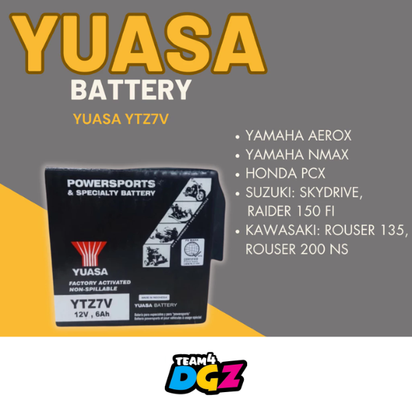 YUASA Motorcycle Battery YTZ7V