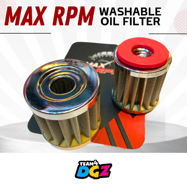 MAX RPM Washable Oil Filter For Carb and F.I